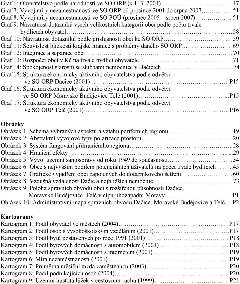 velikostních kategorií obcí podle počtu trvale bydlících obyvatel 58 Graf 10: Návratnost dotazníků podle příslušnosti obcí ke SO ORP.