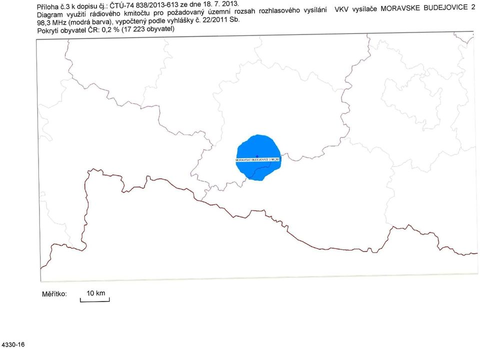 Pokrytí obyvatel ČR: 0,2 % (17 223 obyvatel) V K V