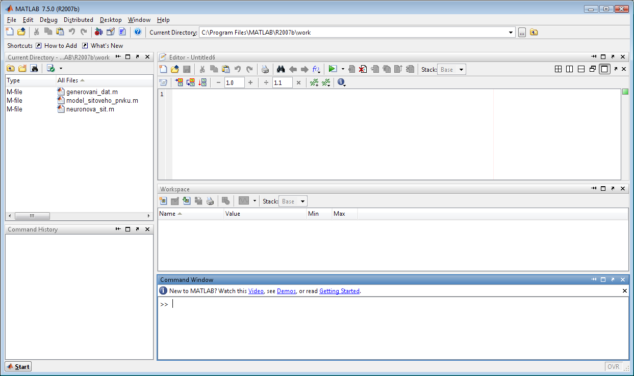 7.3 Popis simulačního programu Program byl vytvořen v integrovaném prostředí MATLAB verze 7.5, které je nutné pro spuštění simulace navrženého modelu síťového prvku - přepínače.