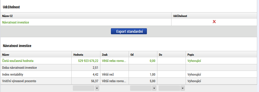 4.8 Kriteriální ukazatele ekonomické analýzy Kriteriální ukazatele ekonomické analýzy jsou zpracovány na obdobném principu jako kriteriální ukazatele finanční analýzy, ale se zohledněním vlivu