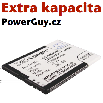 Baterie Nokia Lumia 620 Číslo produktu: 1084 Cena: 339 Kč Baterie Nokia BL-5CT - tip PowerGuy.