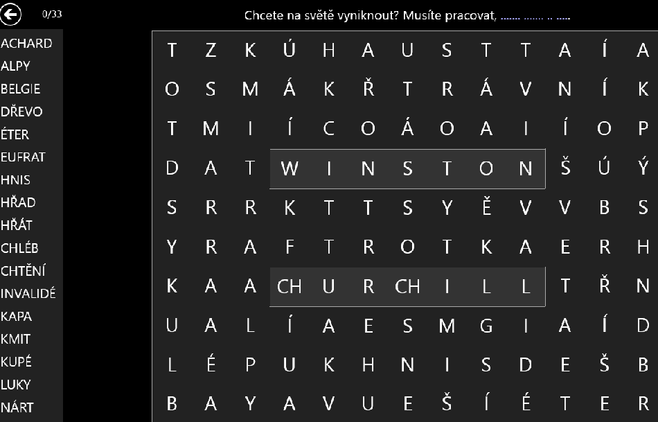 2.2 Aplikace 2.2.1 Skládání slov z písmen Cíl: Zopakovat již naučená písmena, skládání slov z písmen.