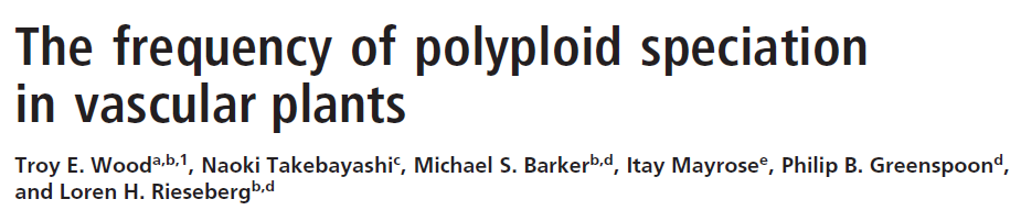 Výskyt polyploidie 70-75% všech krytosemenných rostlin.