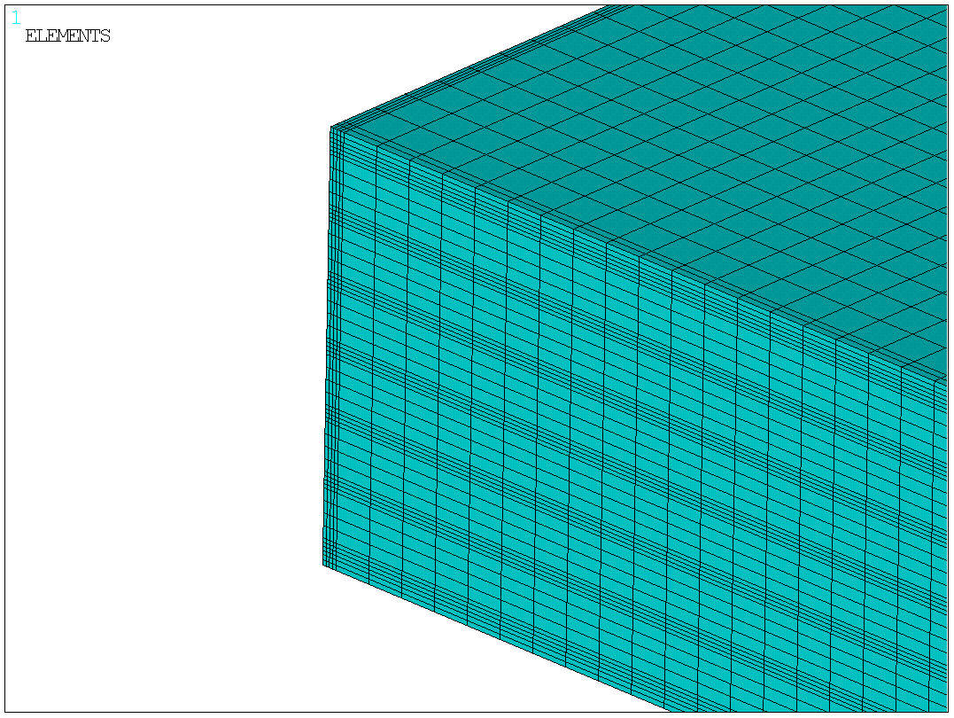 3.1.1 Řešení v programu ANSYS Obr. 3.1.2: Síť konečných prvků Obr.