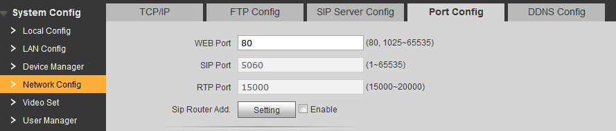 5. INTEGRACE S VOIP PROTOKOLEM SIP Modely podporující SIP protokol mohou pracovat jako server i jako klient. Pro využití této funkce využijeme speciální SIP firmware viz kapitola 7.