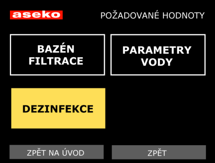 stisknutí se pole START změní na STOP, spustí se dávkování a ve žlutém poli začne naskakovat počet dávkovaných ml.