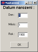 Registrace Při prvním spuštění programu Biorytmy 2v0 se objeví registrační okno, do kterého je pro registraci nutné vložit registrační kód.