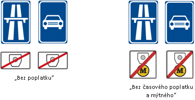 Obrázek 5: Dopravní značka nezpoplatněného úseku Zdroj: [6] Zpoplatněné úseky definuje příloha č. 2 vyhlášky Ministerstva dopravy č. 527/2006 Sb.