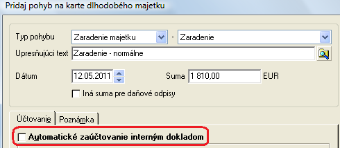 3. Zaevidovanie majetku z minulých rokov V prípade, že účtovná jednotka prechádza na program Omega z iného softvéru, môže do evidencie majetku zaevidovať aj tie karty majetku, ktoré už boli