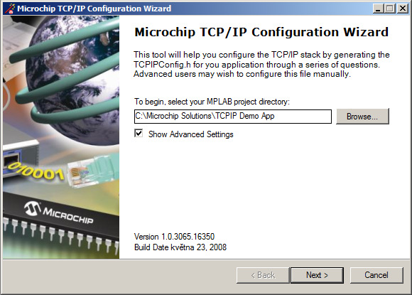 4.18 Úvodní okno programu TCP/IP Configuration Wizard Po