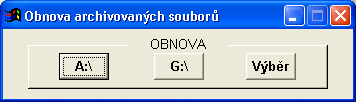 Pro tuto archivaci se využívá externí program, který soubory nejen zarchivuje ale i zkomprimuje.