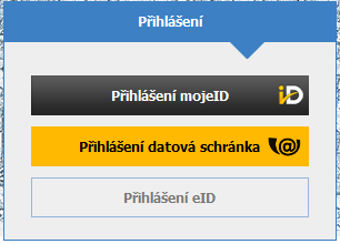 Portál občana Privátní část Přihlášení ISDS datové schránky mojeid CZ.