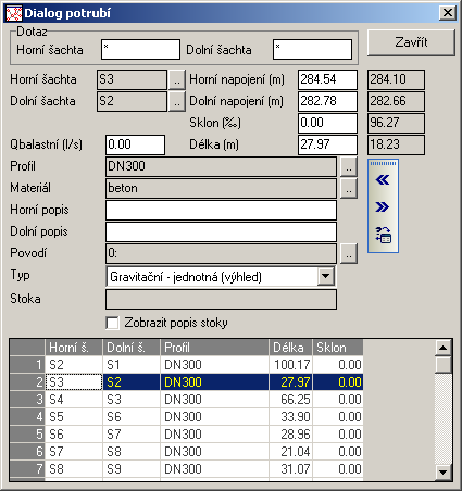 Obr. 19 Dialog potrubí před DMT Obr.
