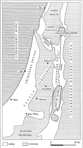 Obrázek č. 1: Zeměpisná mapa Kenaanu 5 1.