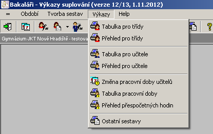 Výkazy suplování 3.