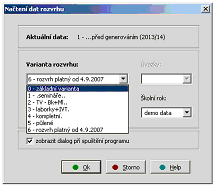 Rozvrh 2. Rozvrh Různé varianty = pokud potřebujeme nasadit něco ručně Demo data: 2.1.