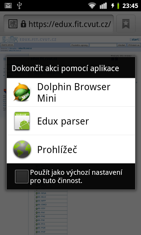 8.4.2013 28 Intent Filter edux filtr <activity android:name=".eduxactivity" android:label="edux"> <intent-filter android:label="edux parser"> <action android:name= "android.intent.action.view" /> <category android:name= "android.