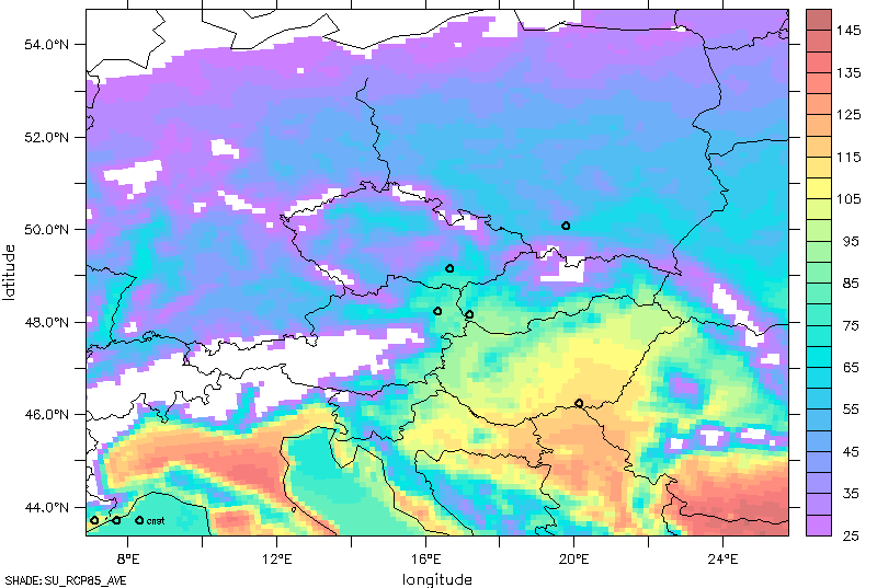 5, které byly výsledkem projektu EURO-CORDEX - Coordinated Downscaling Experiment -