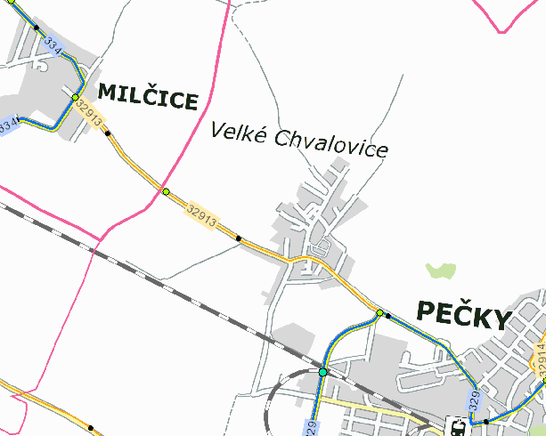 přehledná mapa silniční sítě (portál ŘSD) e) geotechnický a hydrologický průzkum, základní korozní průzkum S ohledem na povahu stavby a znalost místních poměrů projektantem nebyl proveden f)