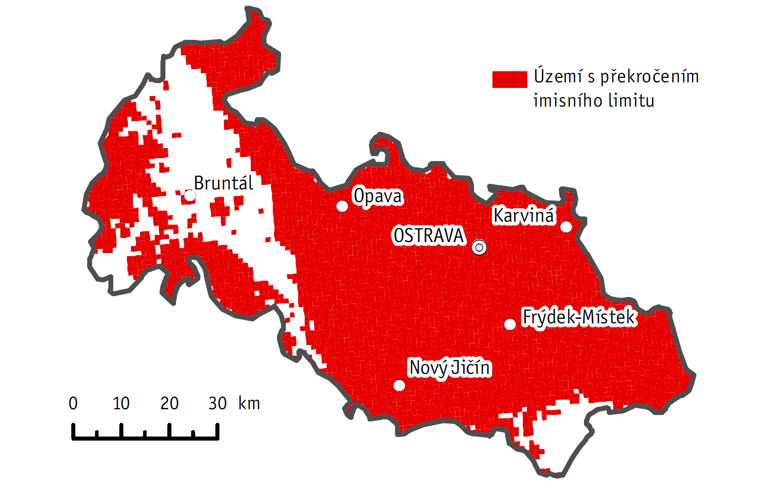 2.2 Kvalita ovzduší Kvalita ovzduší v Moravskoslezském kraji je ve vysoké míře ovlivněna souhrou několika faktorů, kterými jsou koncentrace velkého množství průmyslu a lokálních topenišť jak na