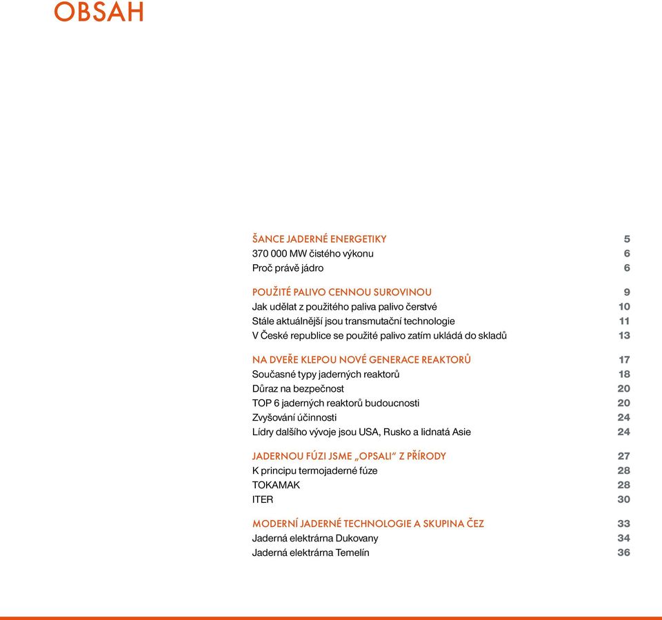 jaderných reaktorů 18 Důraz na bezpečnost 0 TOP 6 jaderných reaktorů budoucnosti 0 Zvyšování účinnosti 4 Lídry dalšího vývoje jsou USA, Rusko a lidnatá Asie 4 Jadernou