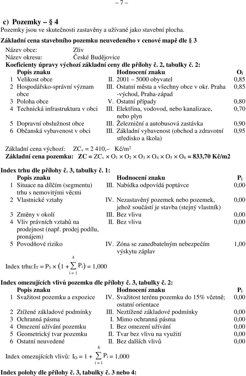 2: Popis znaku Hodnocení znaku O i 1 Velikost obce II. 2001 5000 obyvatel 0,85 2 Hospodářsko-správní význam III. Ostatní města a všechny obce v okr.