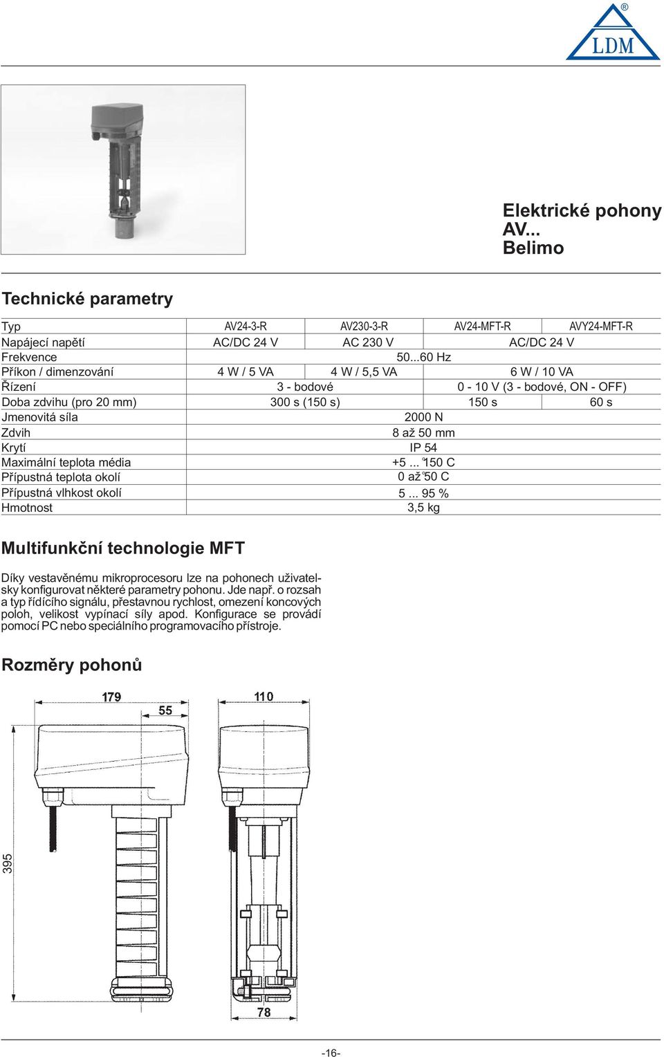 vlhkst klí Hmtnst AV24-3-R AV230-3-R AV24-MFT-R AVY24-MFT-R AC/DC 24 V AC 230 V AC/DC 24 V 50.