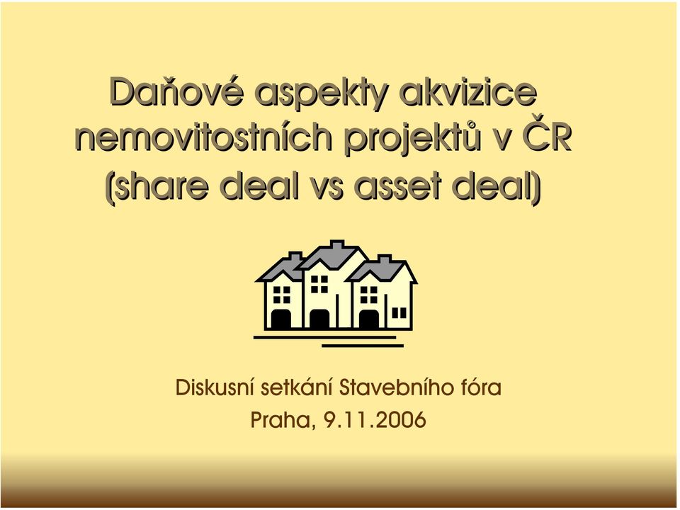 (share deal vs asset deal)