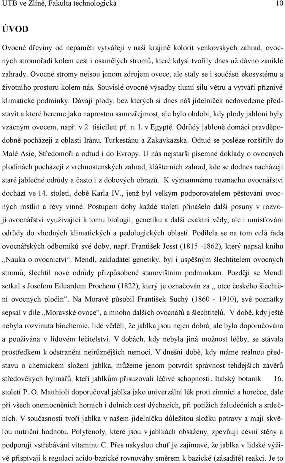 Souvislé ovocné výsadby tlumí sílu větru a vytváří příznivé klimatické podmínky.