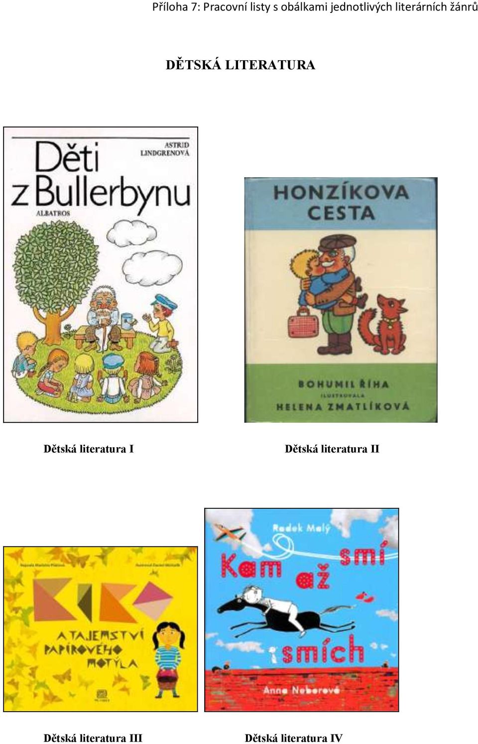 LITERATURA Dětská literatura I Dětská