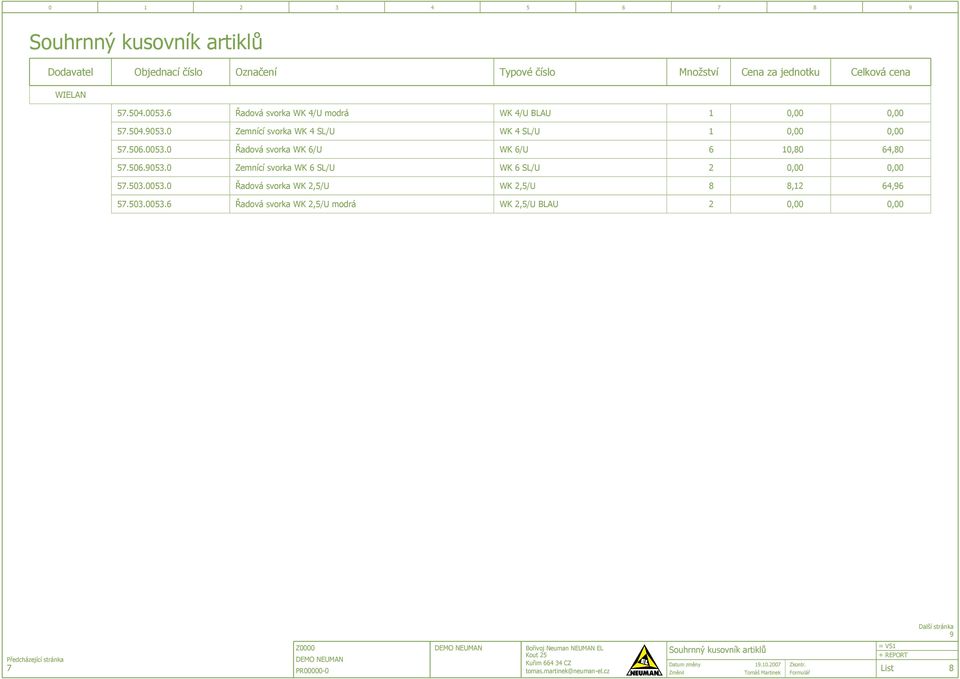 0.90.0 Zenící svorka WK SL/U WK SL/U 0,00 