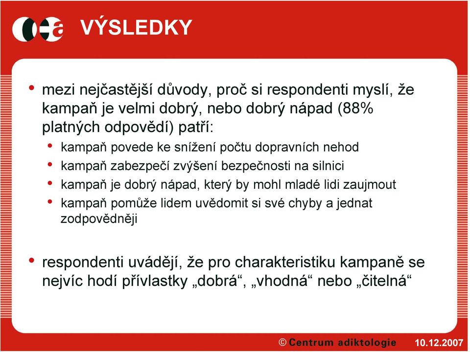 silnici kampaň je dobrý nápad, který by mohl mladé lidi zaujmout kampaň pomůže lidem uvědomit si své chyby a