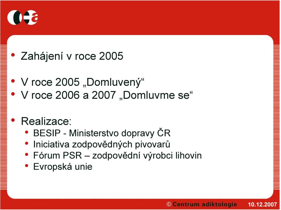 Ministerstvo dopravy ČR Iniciativa zodpovědných