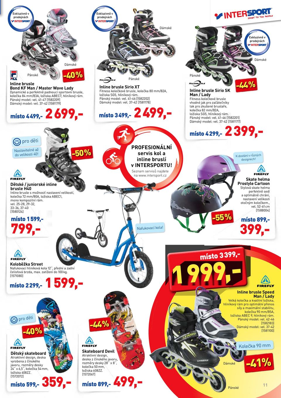 -40 % Dětské / juniorské inline brusle H40 Inline brusle s možností nastavení veli