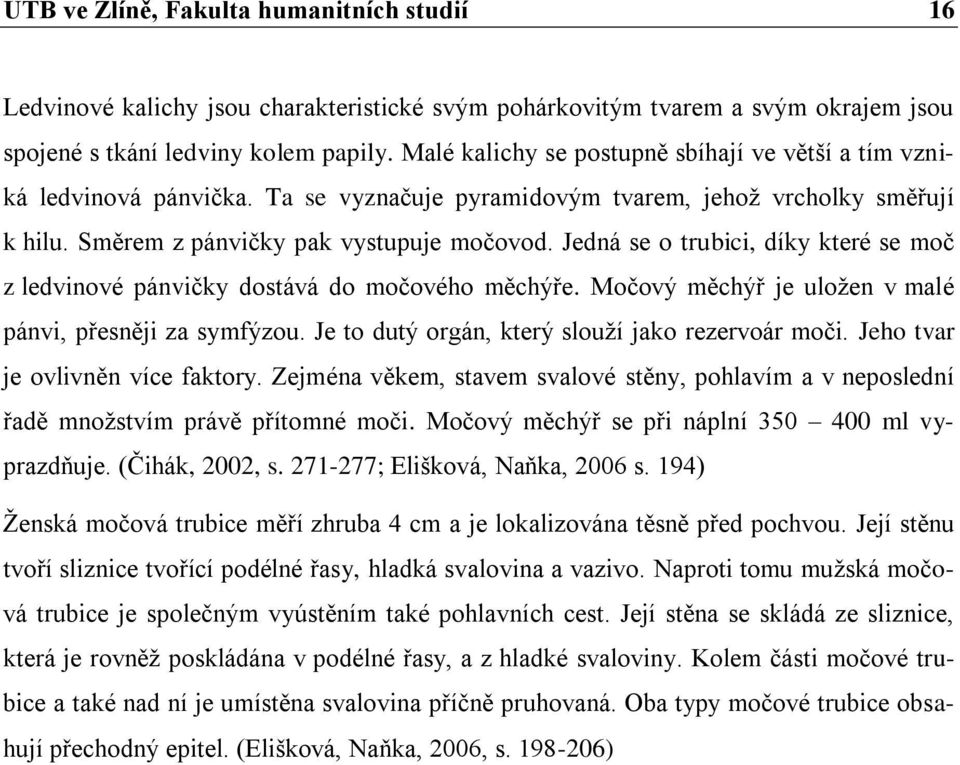 Jedná se o trubici, díky které se moč z ledvinové pánvičky dostává do močového měchýře. Močový měchýř je uloţen v malé pánvi, přesněji za symfýzou. Je to dutý orgán, který slouţí jako rezervoár moči.