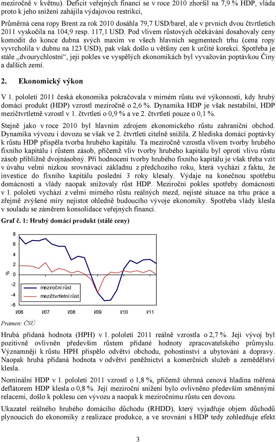 čtvrtletích 2011 vyskočila na 104,9 resp. 117,1 USD.