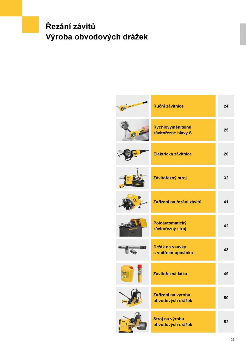 Poloautomatický závitořezný stroj 42 Držák na vsuvky s vnitřním upínáním 48