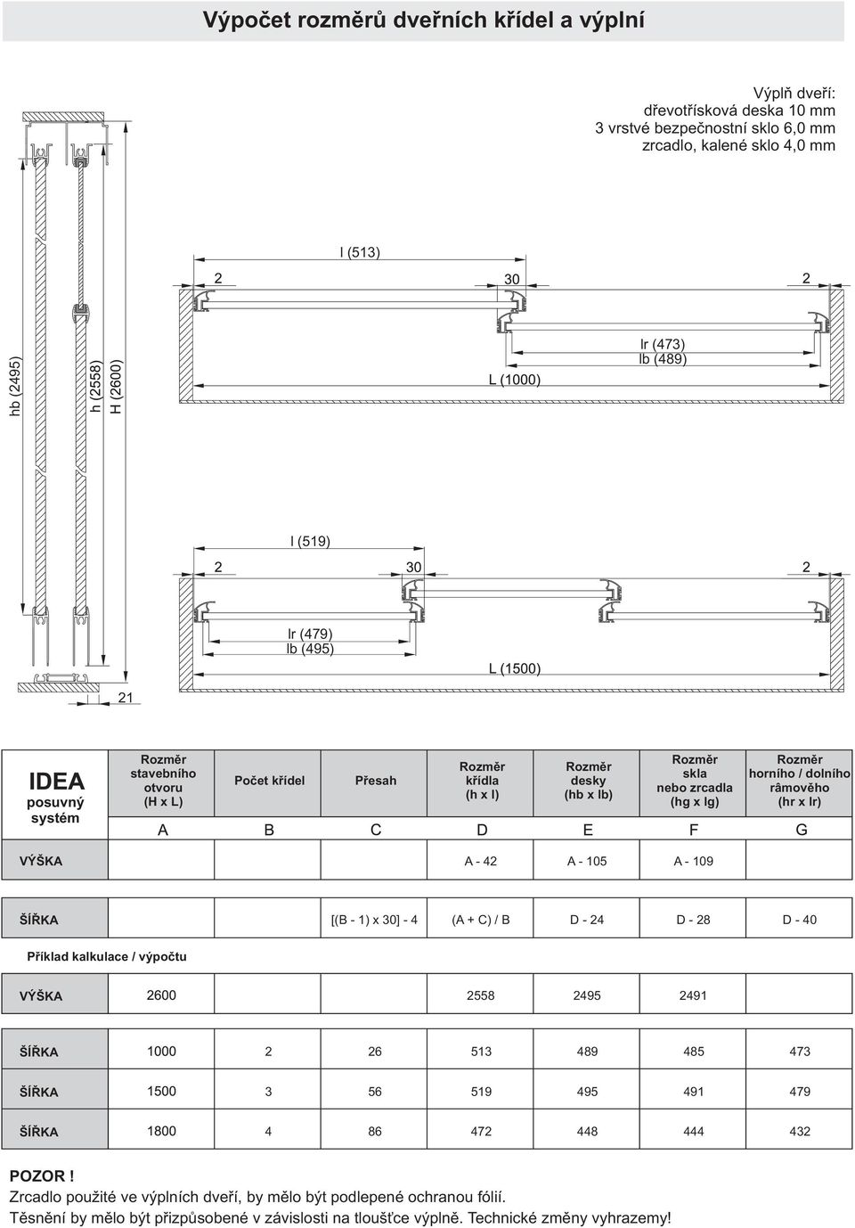 lr) A - 42 A - 105 A - 109 [(B - 1) x 30] - 4 (A + C) / B D - 24 D - 28 D - 40 Příklad kalkulace / výpočtu 2558 2495 2491 2 26 513 489 485 473 3 56 519 495 491 479 4 86 472 448