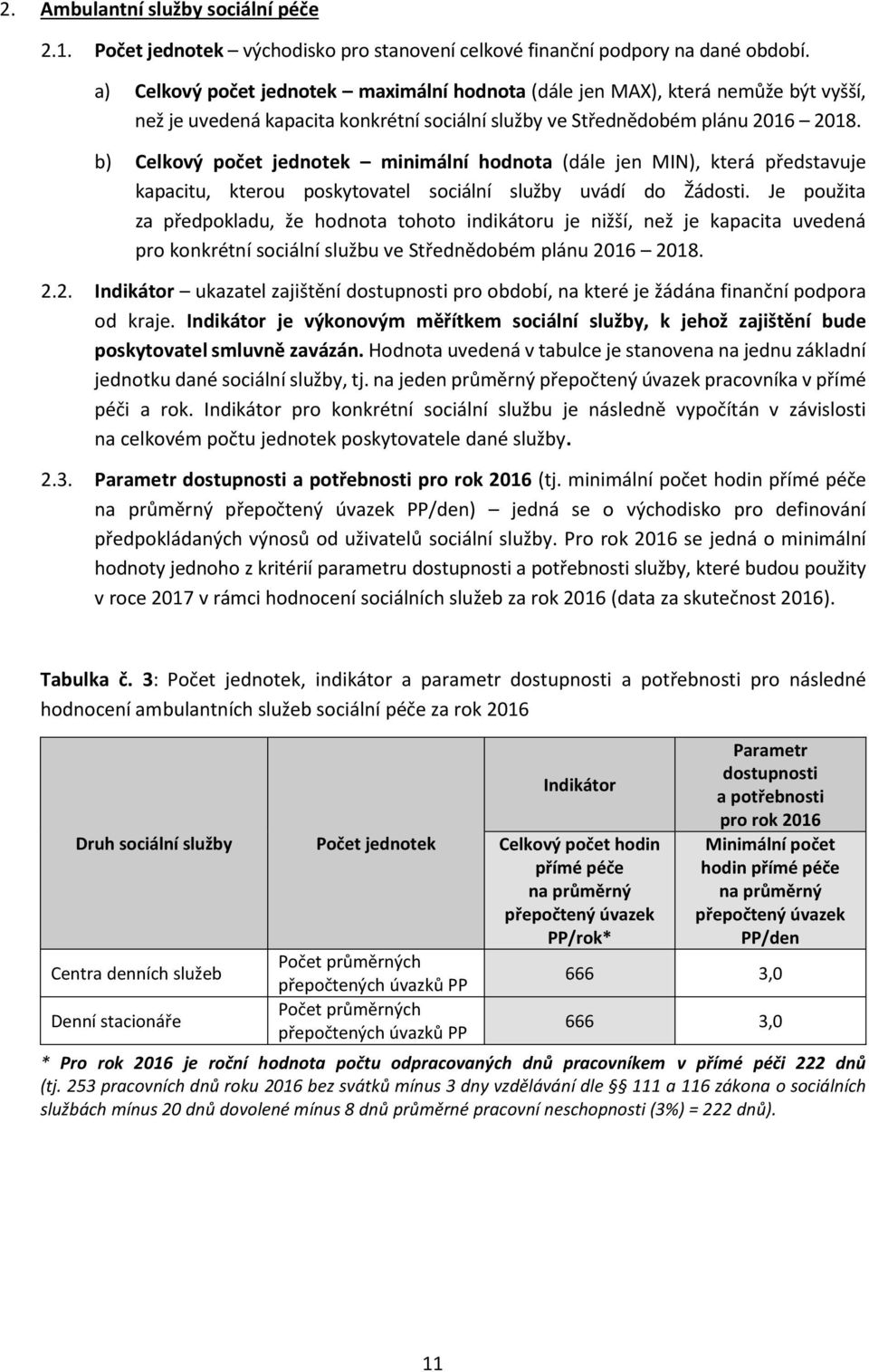 b) Celkový počet jednotek minimální hodnota (dále jen MIN), která představuje kapacitu, kterou poskytovatel sociální služby uvádí do Žádosti.