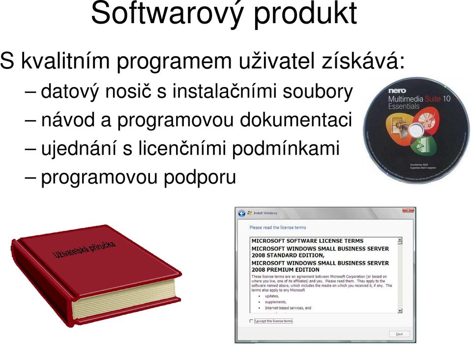 instalačními soubory návod a programovou