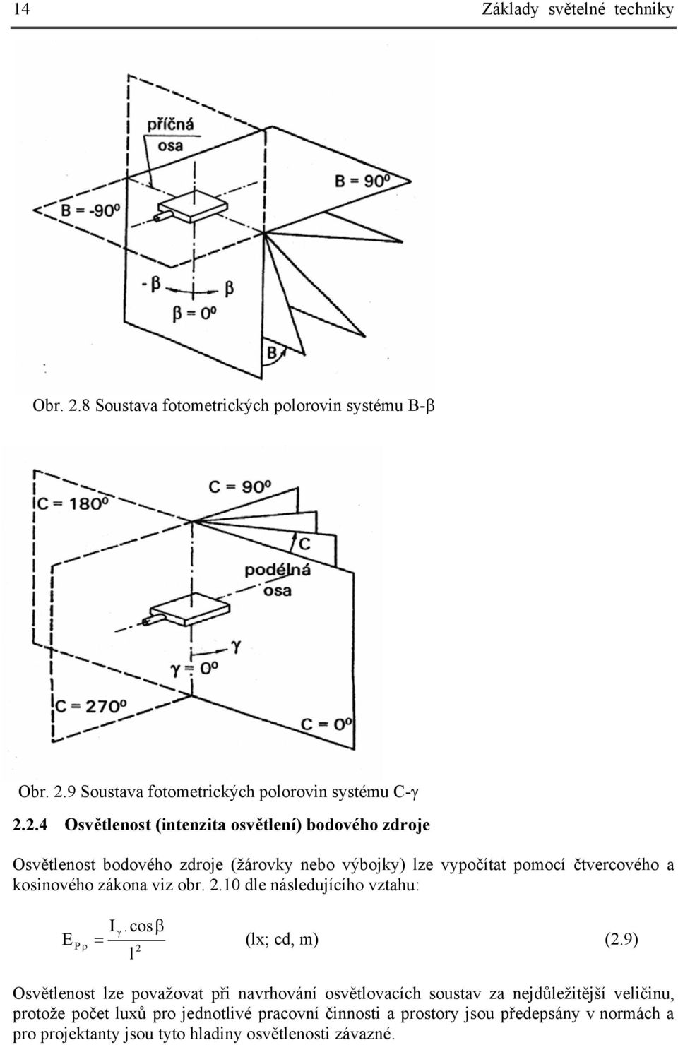 9 Soustava fotometrických polorovin systému C-γ 2.