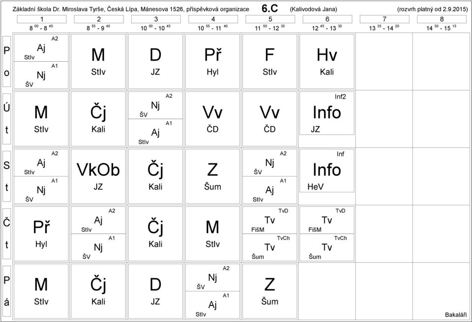 rganizace 6.C (ivdv Jana) (rzvrh planý d 2.9.