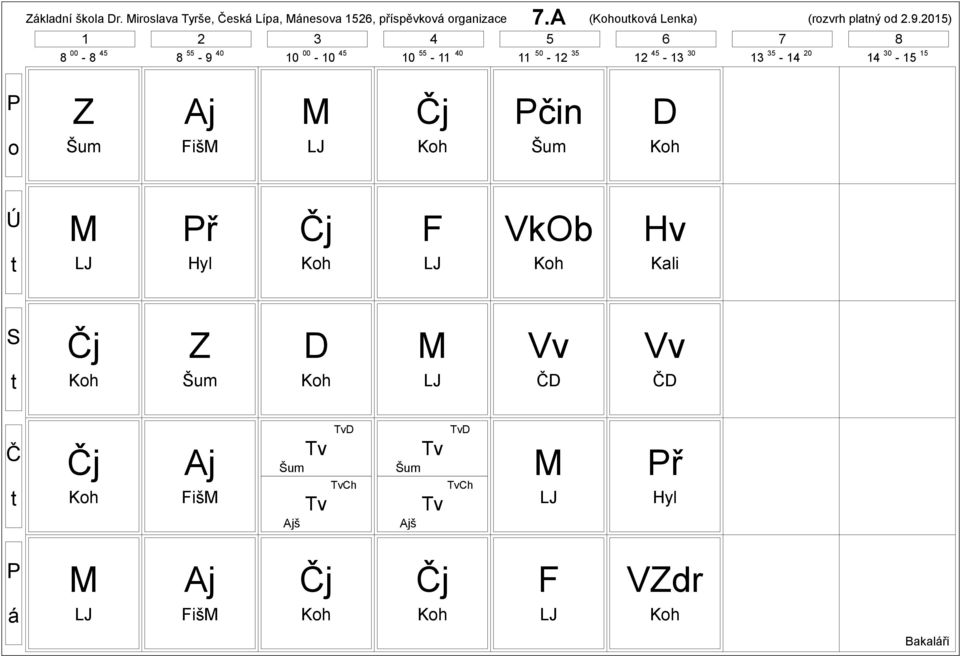 rganizace 7.A (Khukv Lenka) (rzvrh planý d 2.9.