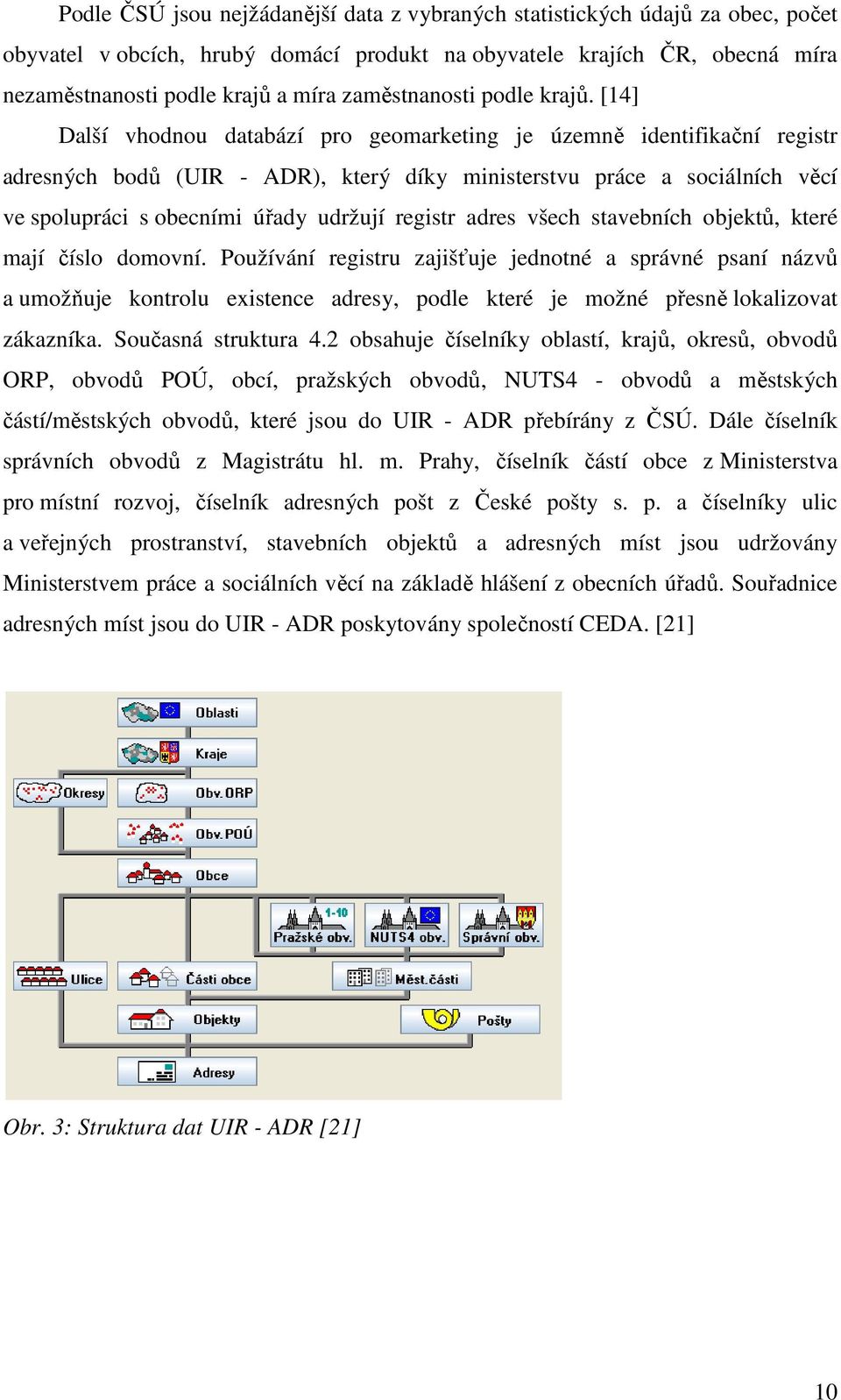 [14] Další vhodnou databází pro geomarketing je územně identifikační registr adresných bodů (UIR - ADR), který díky ministerstvu práce a sociálních věcí ve spolupráci s obecními úřady udržují registr