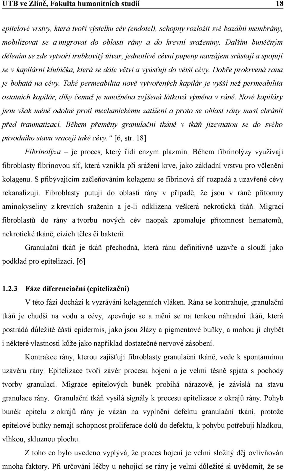 Dobře prokrvená rána je bohatá na cévy. Také permeabilita nově vytvořených kapilár je vyšší než permeabilita ostatních kapilár, díky čemuž je umožněna zvýšená látková výměna v ráně.