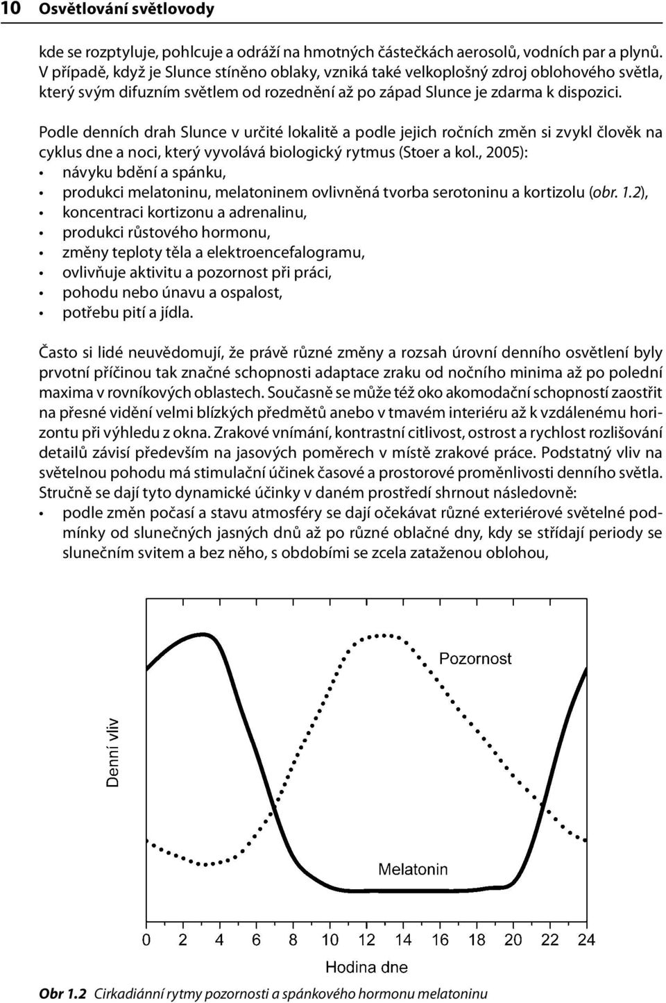 Podle denních drah Slunce v určité lokalitě a podle jejich ročních změn si zvykl člověk na cyklus dne a noci, který vyvolává biologický rytmus (Stoer a kol.