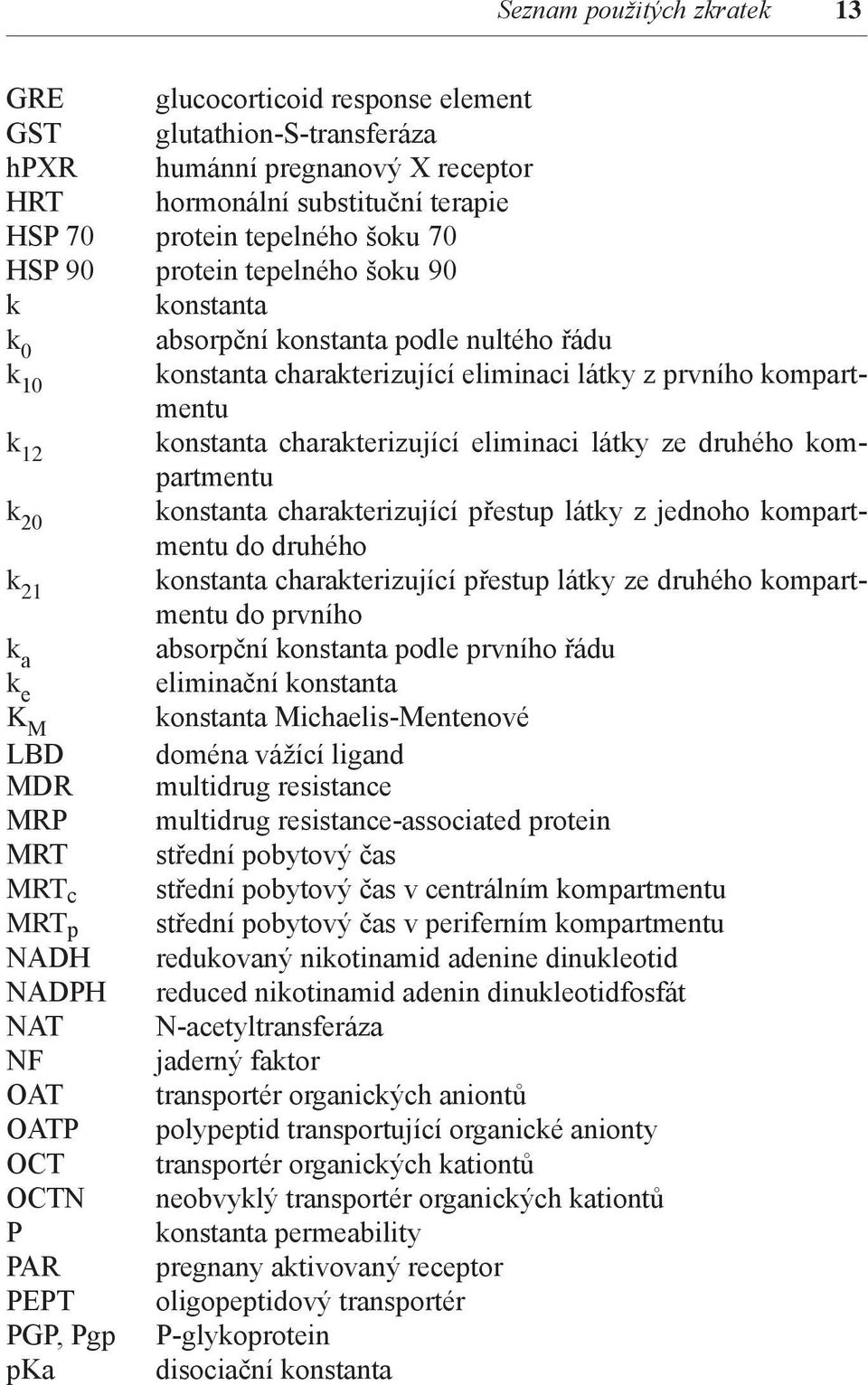 látky ze druhého kompartmentu k 20 konstanta charakterizující přestup látky z jednoho kompartmentu do druhého k 21 konstanta charakterizující přestup látky ze druhého kompartmentu do prvního k a