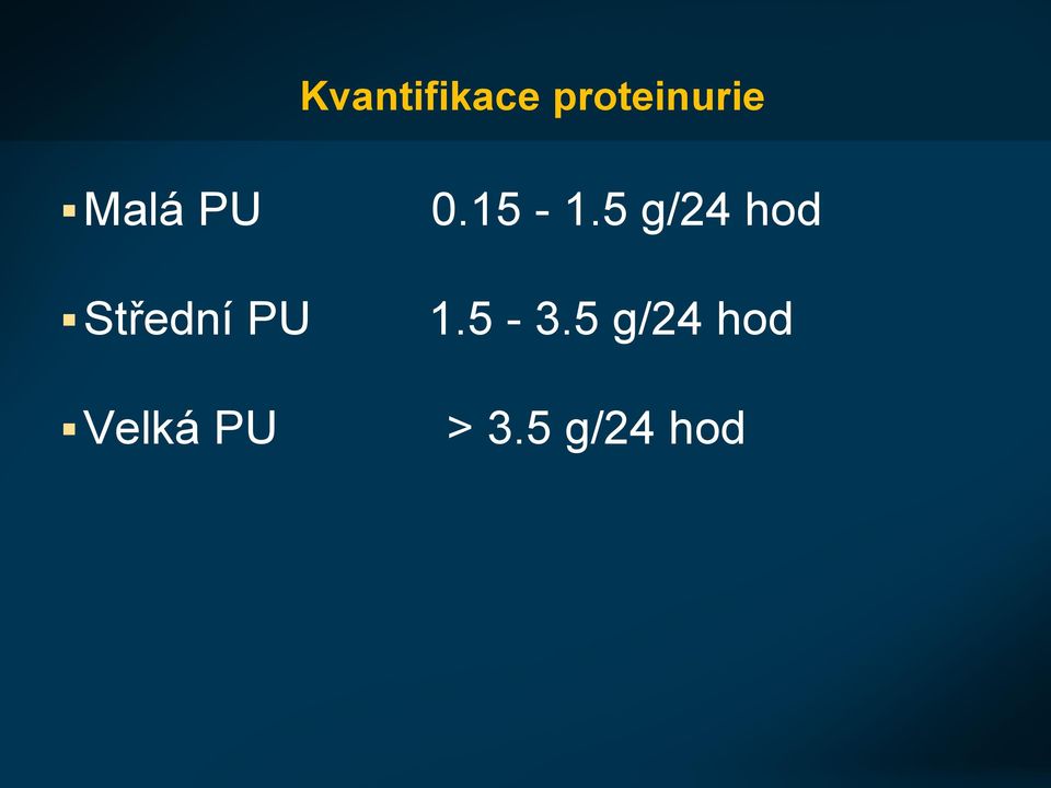 PU 0.15-1.5 g/24 hod 1.