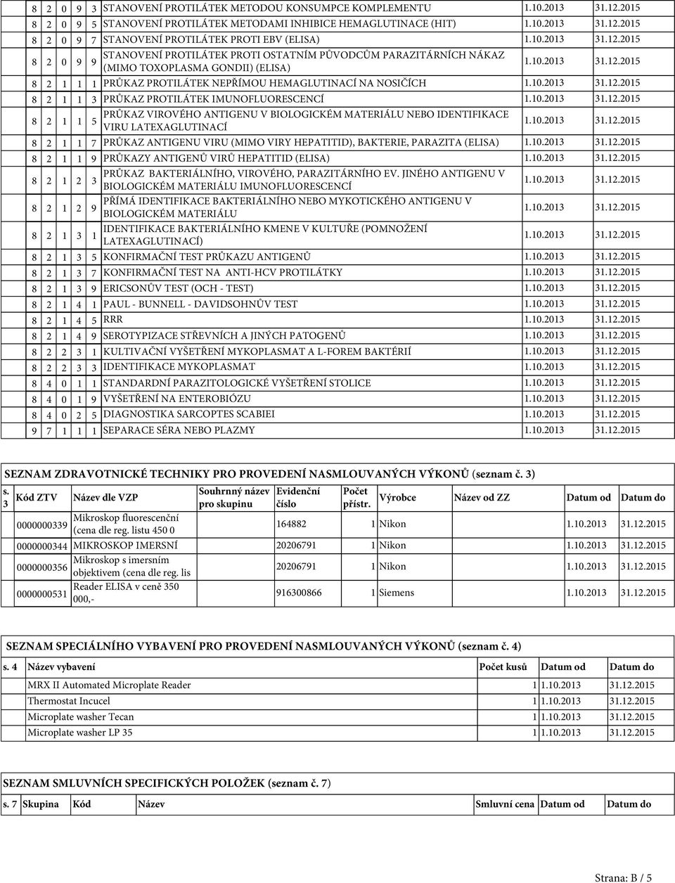 8 2 1 1 PRŮKAZ VIROVÉHO ANTIGENU V BIOLOGICKÉM MATERIÁLU NEBO IDENTIFIKACE 5 VIRU LATEXAGLUTINACÍ 8 2 1 1 7 PRŮKAZ ANTIGENU VIRU (MIMO VIRY HEPATITID), BAKTERIE, PARAZITA (ELISA) 8 2 1 1 9 PRŮKAZY