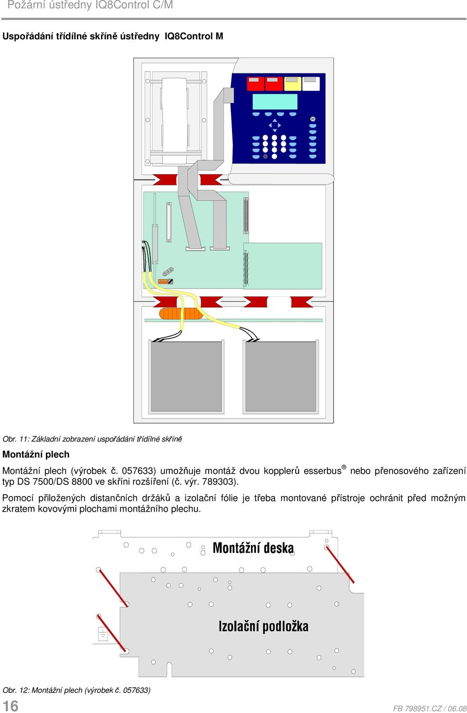 0576) umožňuje montáž dvou kopplerů esserbus nebo přenosového zařízení typ DS 7500/DS 8800 ve skříni rozšíření (č. výr.